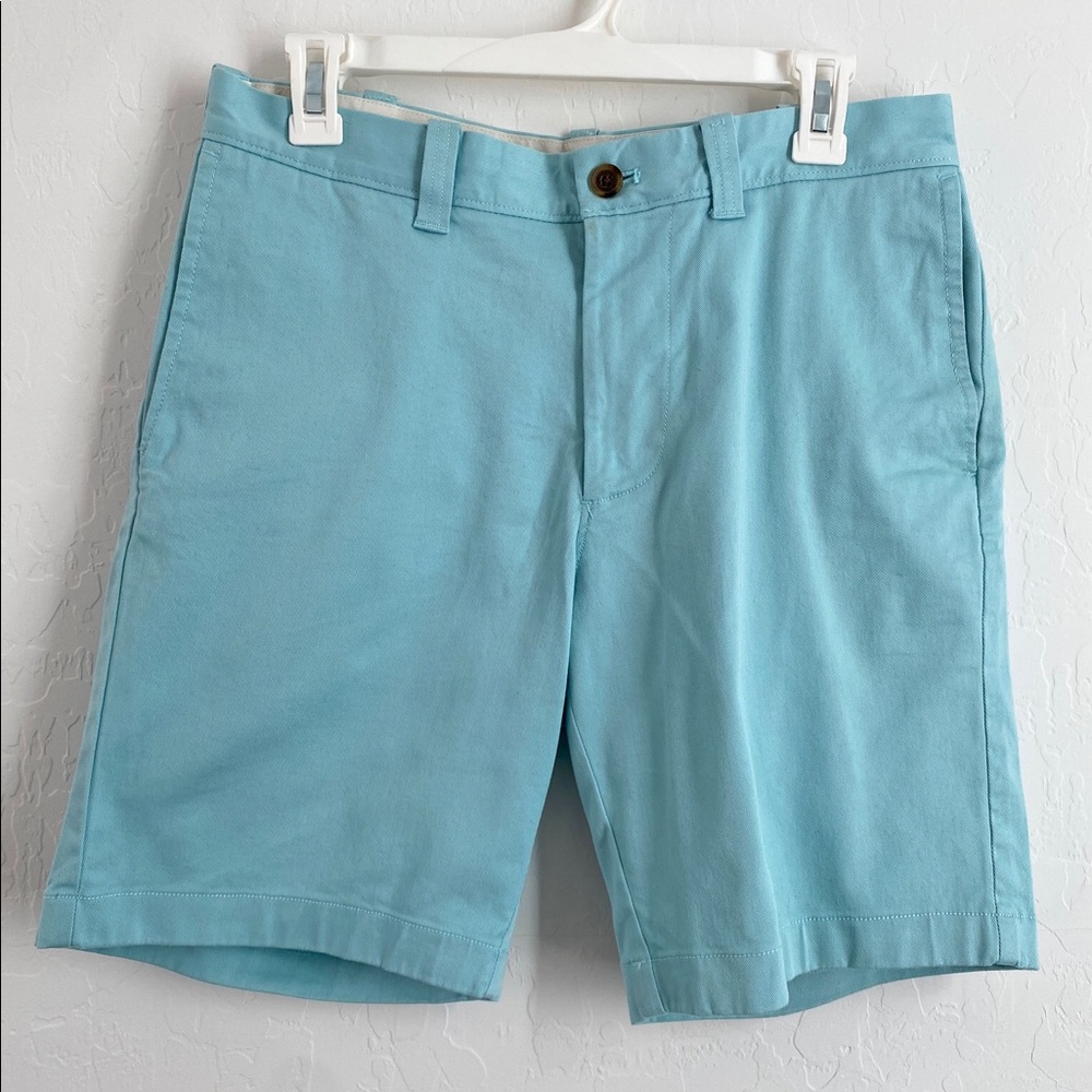 J Crew Mens Light Teal Blue Shorts Size 30